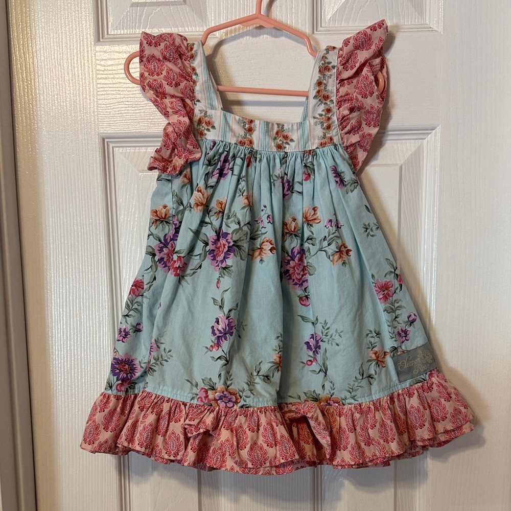 Eleanor Rose Blue and Pink Floral Dress